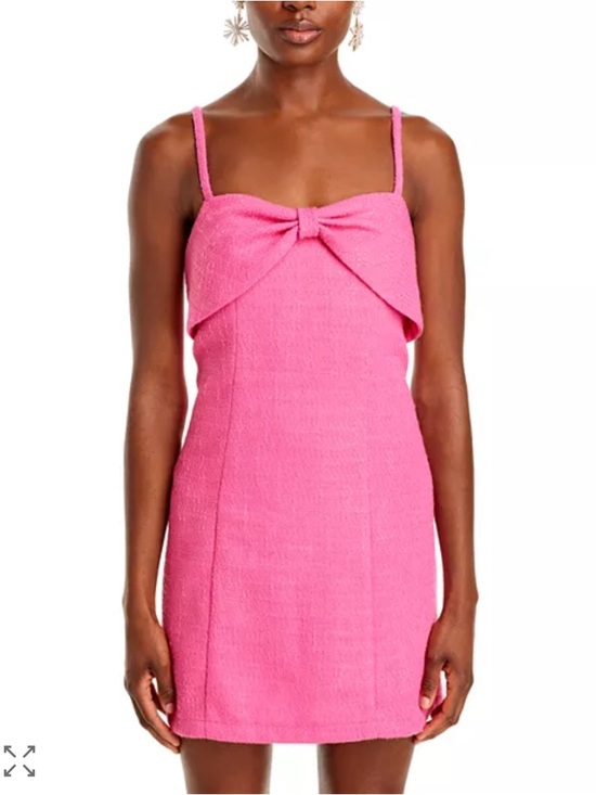 Aqua Dresses & Skirts - Women’s AQUA pink textured bow front dress- Size medium